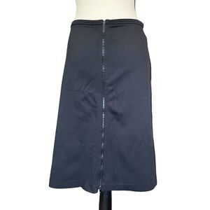 Vintage Betsey Johnson New York Black Zipper Goth Vamp Skirt